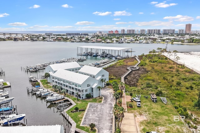 4672 Grander Ct Unit 15B, Orange Beach, AL 36561 - aerial view of a large body of water, a view of skyline, and a marina