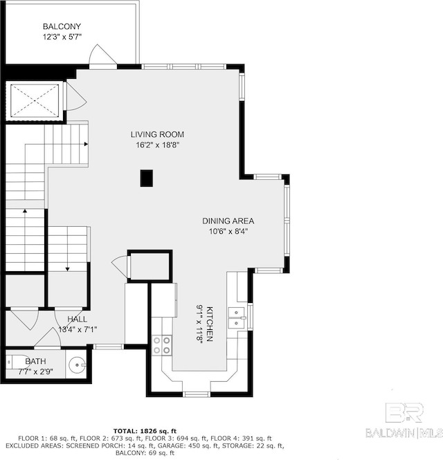 4672 Grander Ct Unit 15B, Orange Beach, AL 36561 - floor plan / room layout