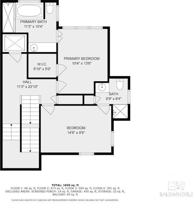 4672 Grander Ct Unit 15B, Orange Beach, AL 36561 - room layout