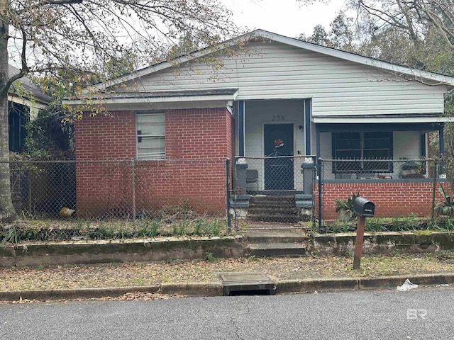 view of bungalow-style home