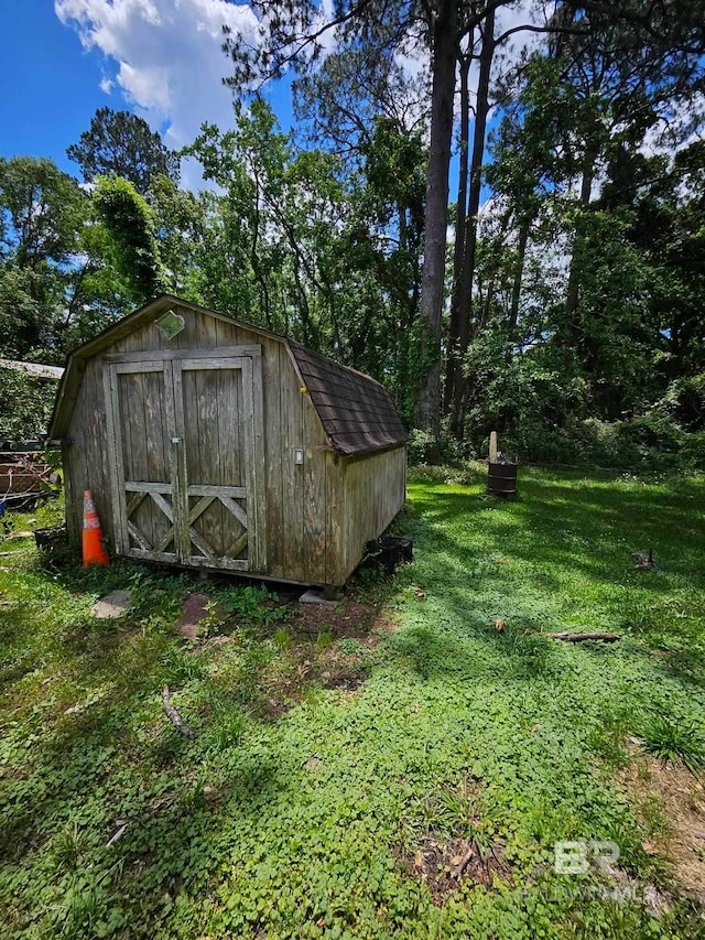 view of shed