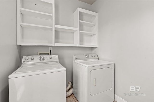 laundry area featuring washer and dryer