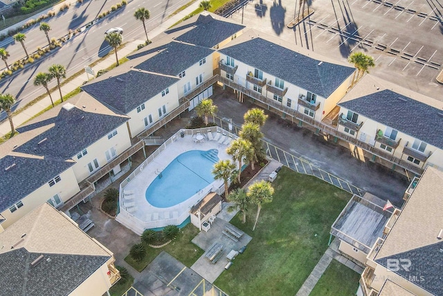 372 E Beach Blvd Unit 14, Gulf Shores, AL 36542 - aerial view of property and surrounding area with a pool area