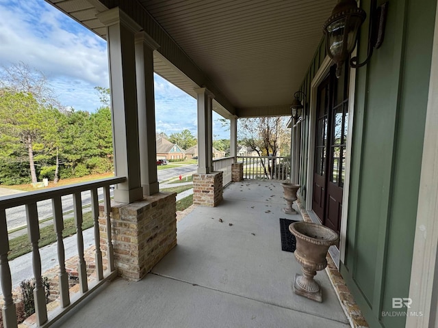 view of patio with a porch