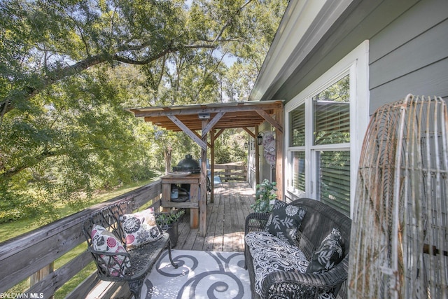 view of wooden deck