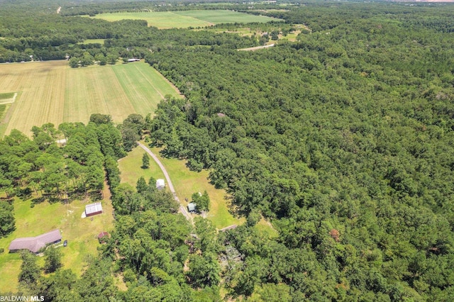 drone / aerial view featuring a rural view