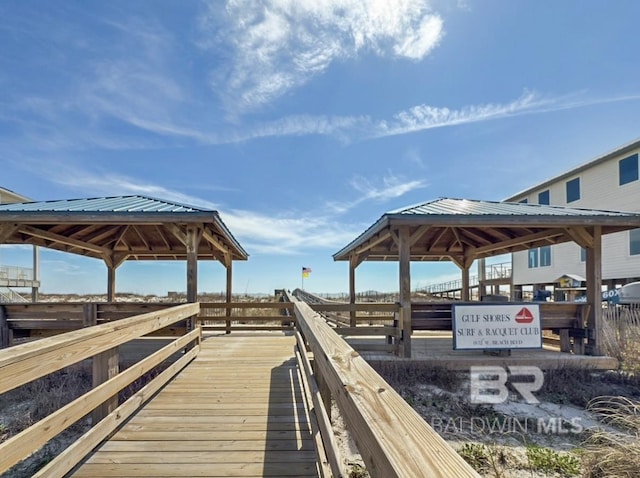 surrounding community with a gazebo