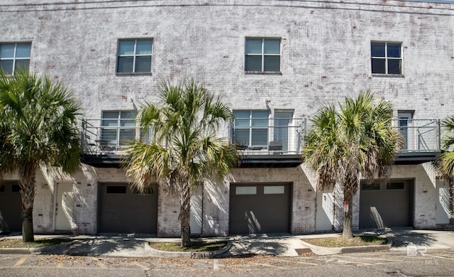 view of property featuring a garage