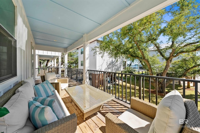 balcony with an outdoor living space