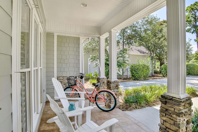 view of patio / terrace featuring a porch