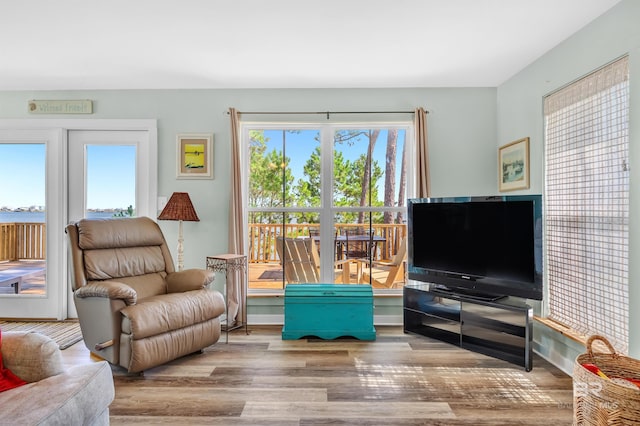14752 State Highway 180, Gulf Shores, AL 36542 - living area featuring healthy amount of natural light and wood finished floors