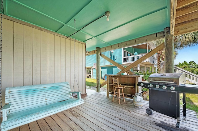 14752 State Highway 180, Gulf Shores, AL 36542 - wooden terrace featuring grilling area