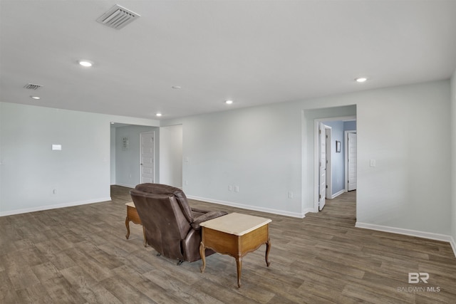 living room featuring wood-type flooring