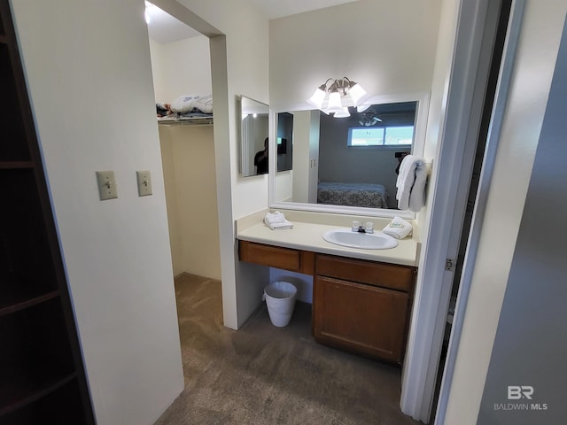 bathroom with vanity