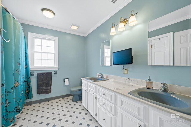 full bathroom featuring tile patterned floors, a healthy amount of sunlight, and a sink