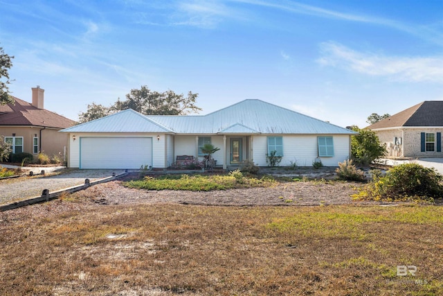 ranch-style home with a garage