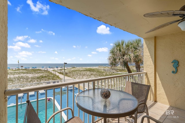 615 W Beach Blvd Unit 1E, Gulf Shores, AL 36542 - balcony featuring view of water and beach