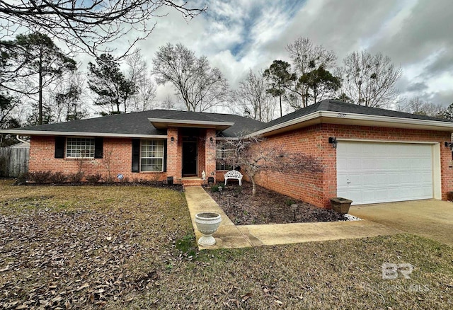 ranch-style house with a garage