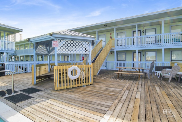 view of wooden deck