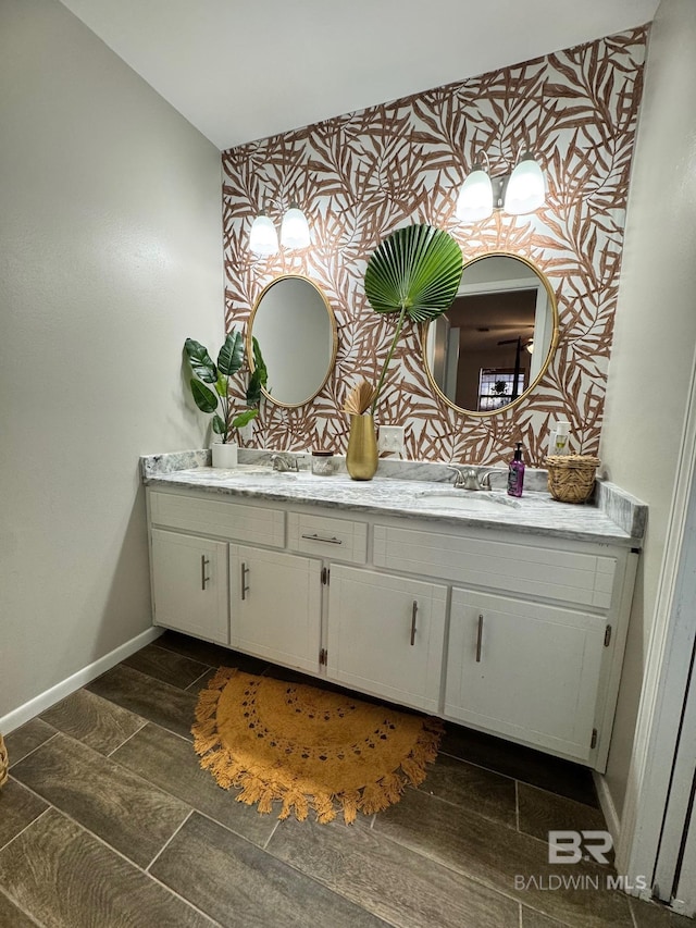 bathroom with vanity