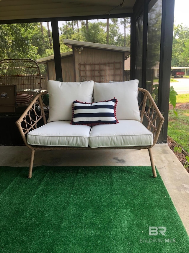 view of sunroom