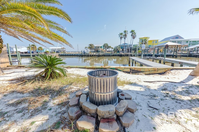 684 Chickasaw Rd, Gulf Shores, AL 36542 - dock area with boat lift and a water view