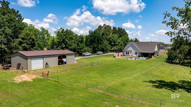 1609 Makaira Dr, Foley, AL 36535 - view of yard with an outbuilding, driveway, and a detached garage