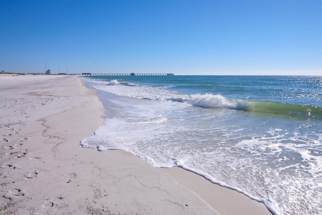 water view featuring a beach view