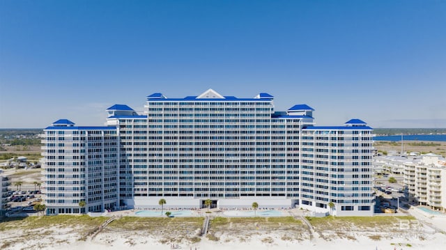 view of building exterior featuring a view of city