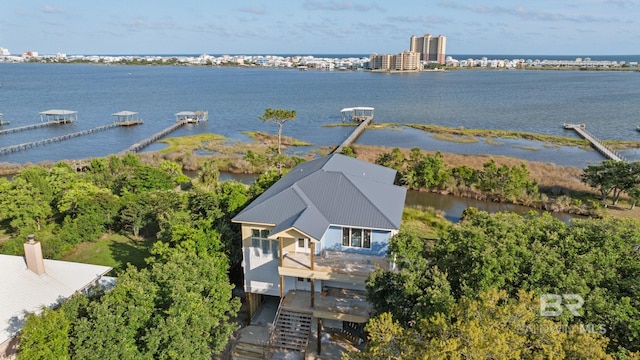 16880 Brigadoon Trl, Gulf Shores, AL 36542 - view from above of property with a nearby body of water