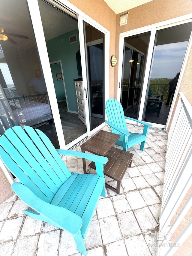 view of patio / terrace featuring visible vents