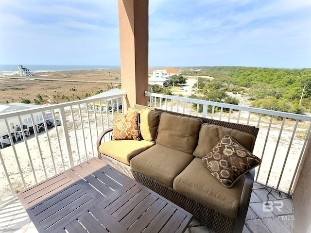 balcony featuring an outdoor hangout area