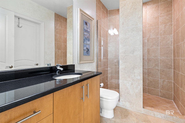 26302 Perdido Beach Blvd Unit D2201, Orange Beach, AL 36561 - full bathroom with toilet, vanity, a walk in shower, and tile patterned floors