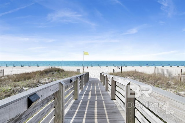 property view of water with a view of the beach