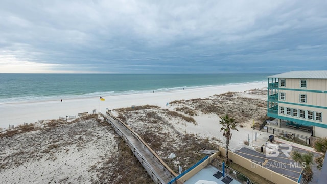 property view of water with a view of the beach