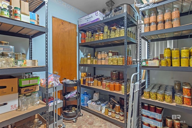 view of storage area