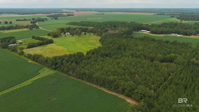 drone / aerial view with a rural view