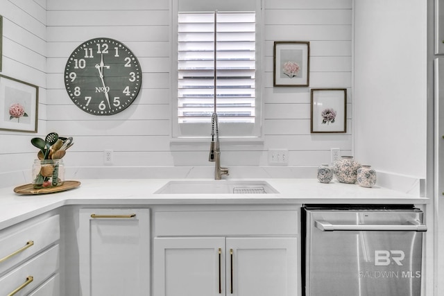1106 Old County Rd, Daphne, AL 36526 - bar featuring wooden walls, a sink, and dishwasher