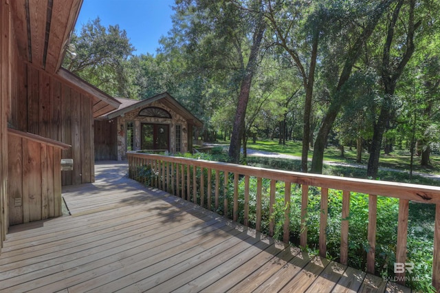 view of wooden deck