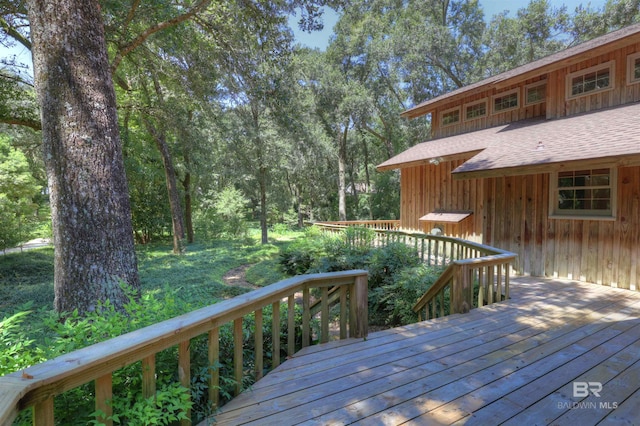 view of wooden deck