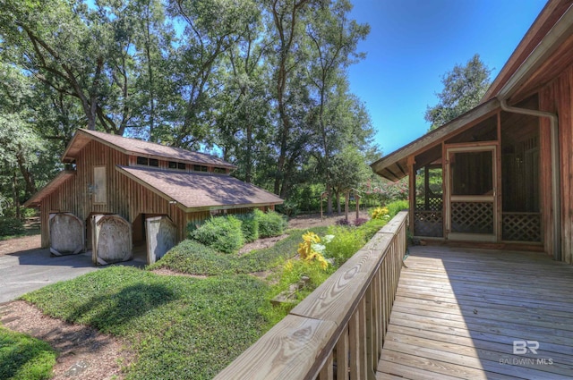 view of wooden deck