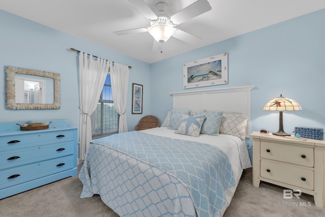 453 Dune Dr Unit 305, Gulf Shores, AL 36542 - bedroom with light carpet and a ceiling fan