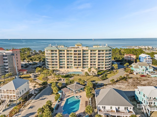 453 Dune Dr Unit 305, Gulf Shores, AL 36542 - aerial view of a large body of water and a pool area