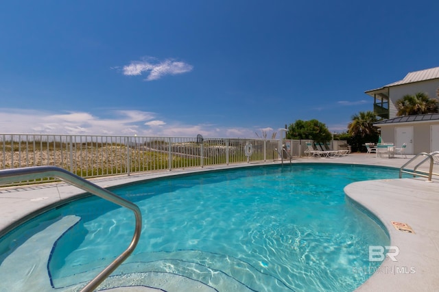 view of pool featuring a patio