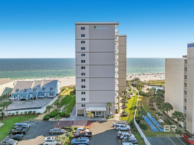24568 Perdido Beach Blvd Unit 603, Orange Beach, AL 36561 - view of property with uncovered parking and view of water and beach