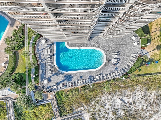 24568 Perdido Beach Blvd Unit 603, Orange Beach, AL 36561 - bird's eye view of a pool area
