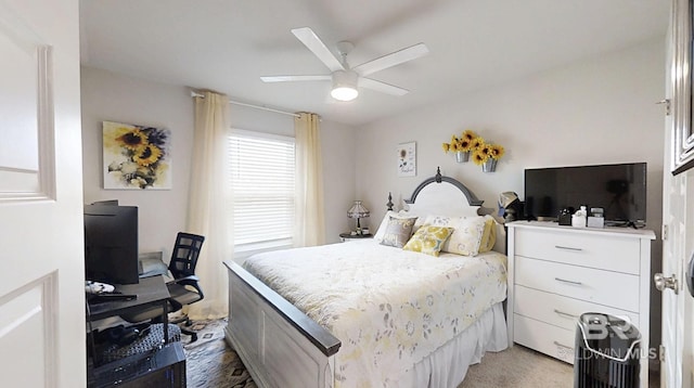 bedroom with a ceiling fan