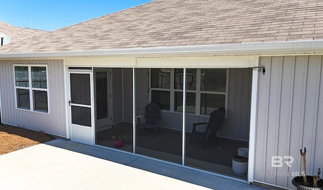 exterior space with a sunroom