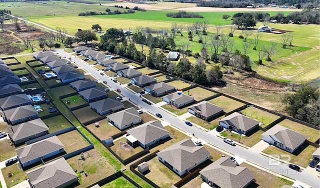 drone / aerial view featuring a residential view