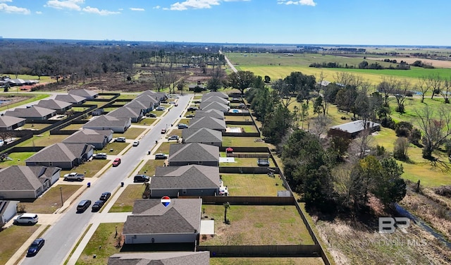 aerial view featuring a residential view